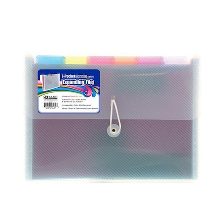 Bazic Products Bazic    Rainbow 7-Pocket Letter Size Poly Expanding File, 12PK BA36274